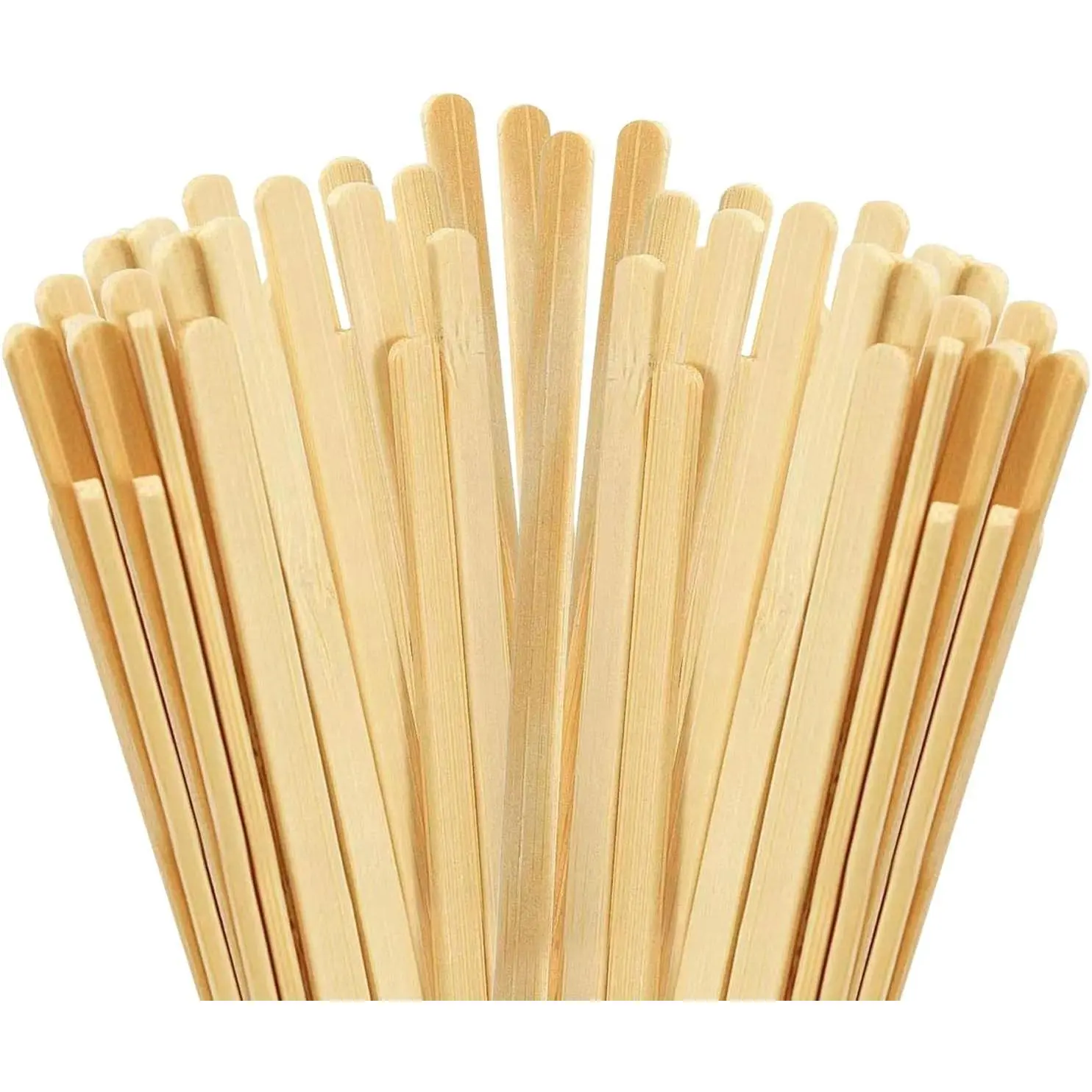 100pcs 5.5 Inch Eco Friendly Wood Coffee Stirrer Sticks, Wooden Beverage Mixer Swizzle Sticks for Cocktail Hot Chocolate Tea Drinking