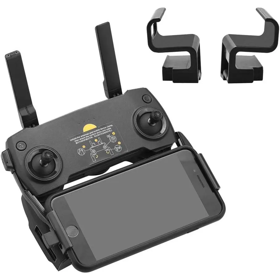 0.31-0.47in 8-12mm Thickness Phone Holder for  Mavic Mini Se Mavic Pro 2 Zoom Air Spark Remote Control Phone Mount Clip Accessory(Without Remote Control)