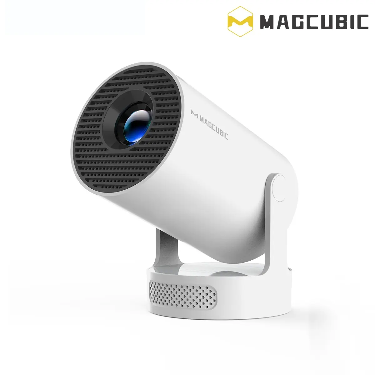 Magcubic HY300 Pro+ Portable Projector - 290 ANSI Lumens, Native 1280x720p - Android 14 OS, 0.8:1 Short Throw Projection, WiFi 6, BT 5.4 - Home Cinema & Home Theater Multifunctional Mini Smart Projector Bluetooth