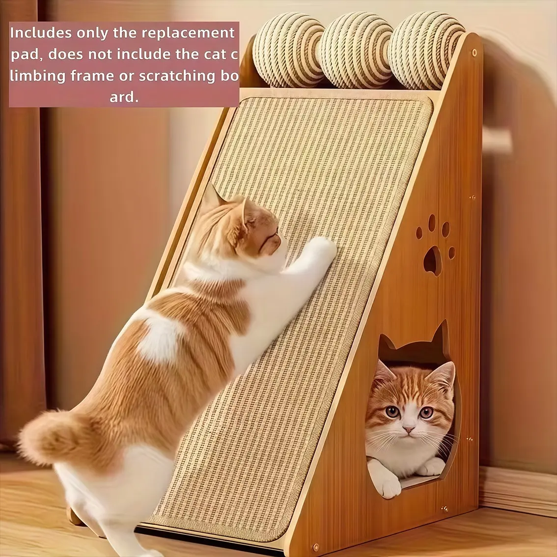 Upgraded Large Vertical Sisal Cat Scratching Board, Anti-Shedding Velcro Wall-Mounted, Multi-Layer Structure, Dual-Purpose Scratching Pad, Pet Furniture Accessory for Sofa Scratch Protection and Daily Cat Claw Exercise