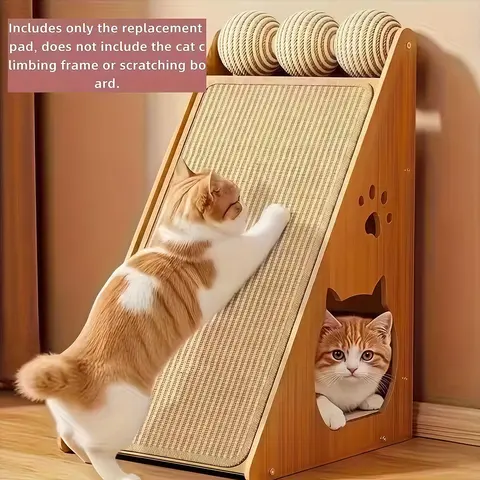 Upgraded Large Vertical Sisal Cat Scratching Board, Anti-Shedding Velcro Wall-Mounted, Multi-Layer Structure, Dual-Purpose Scratching Pad, Pet Furniture Accessory for Sofa Scratch Protection and Daily Cat Claw Exercise, Scratcher Board