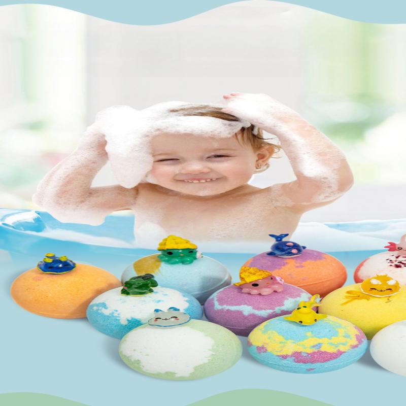 Ocean Bath Ball toy Set Rich Foam EssentialOil Explosion Shower Ball ComfortableEnjoyable Gift With Surprise toy InsidePerfect For Wife Girlfriend Sisters OnBirthday & Anniversary & Valentine'S Day &Holiday Gift