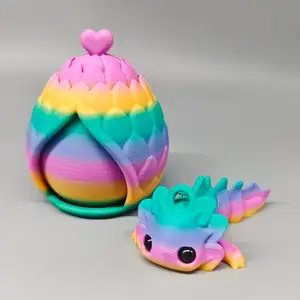3D Printed Axolotl Pineapple House Model, Free Rotating Joint, Desktop Decor, Collectible Landscape Ornament, Creative Gift for Friends and Family