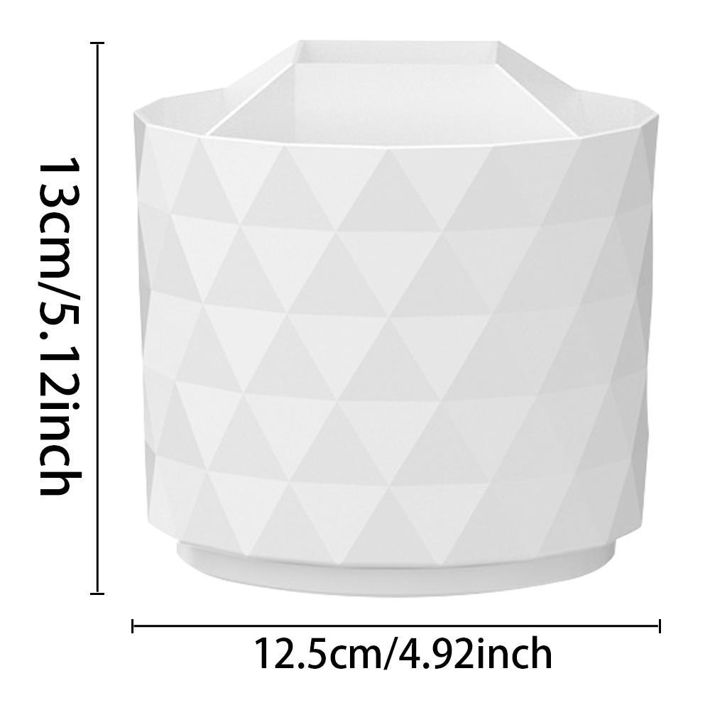 Letter Pattern Makeup Brush Holder,  1 Count 360 Degree Rotatable Makeup Brush Storage Box, Multi-functional Stationery Storage Box for Office, School, Home, Organiser