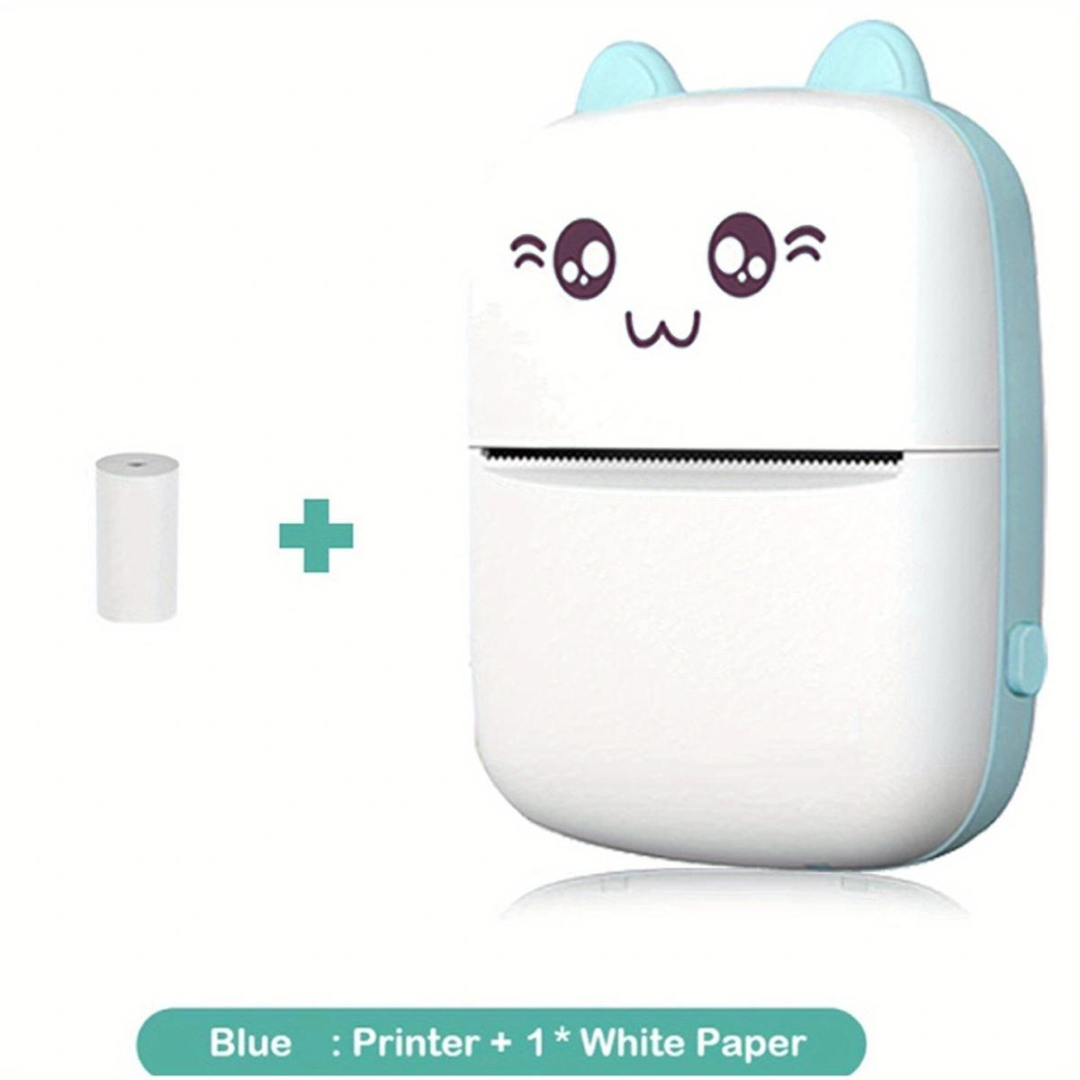 Portable Mini Thermal Printer, 1 Piece Rechargeable Wireless Photo Printer with 1 Roll Paper, Instant Photo Printer, Pocket Inkless Thermal Printer for Home Office School, Office Stationery & Supplies