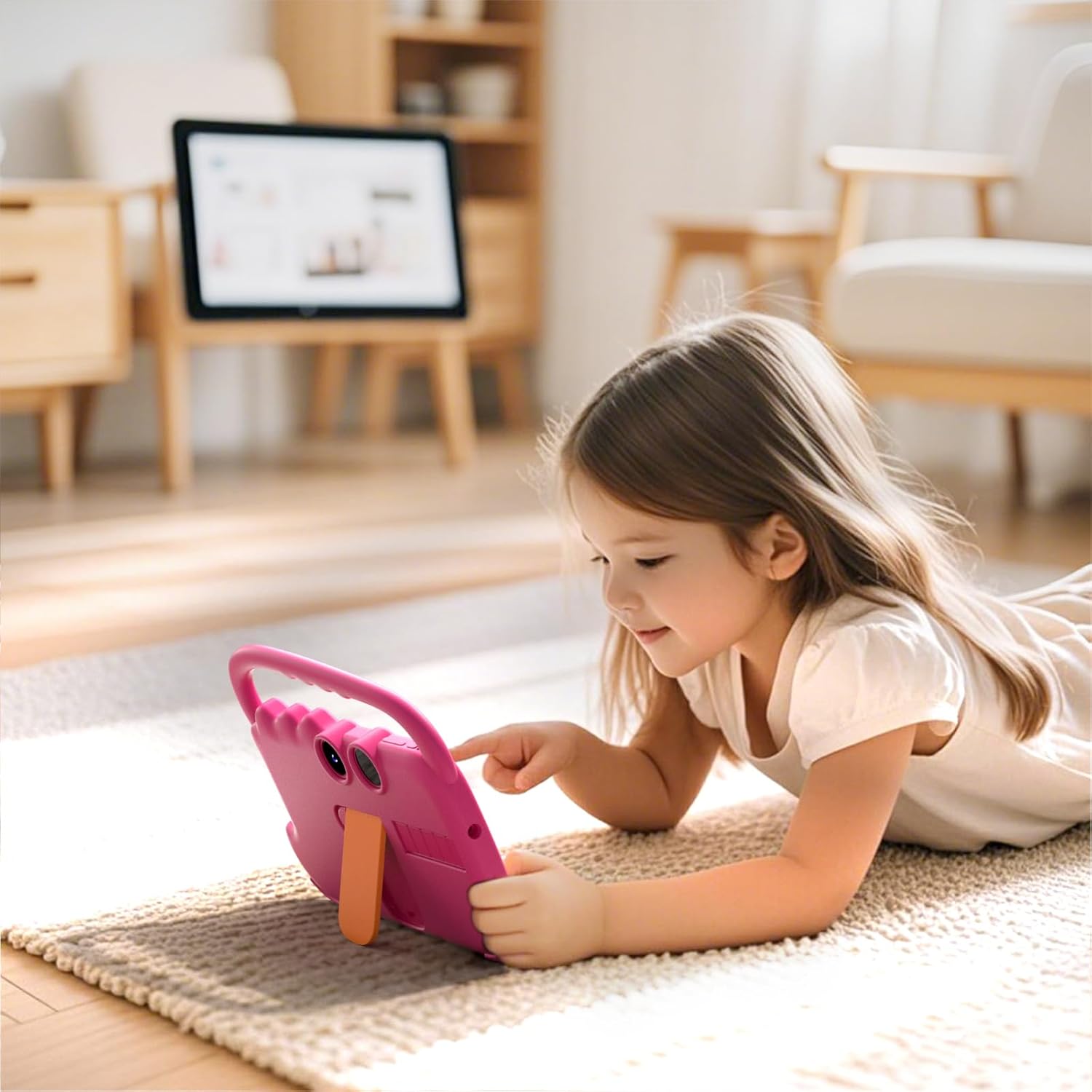 Kids Tablet Android Toddler 2GB RAM WiFi Pre installed Parent Control Learning Education Dual Camera IPS Touch Screen Tablets Red