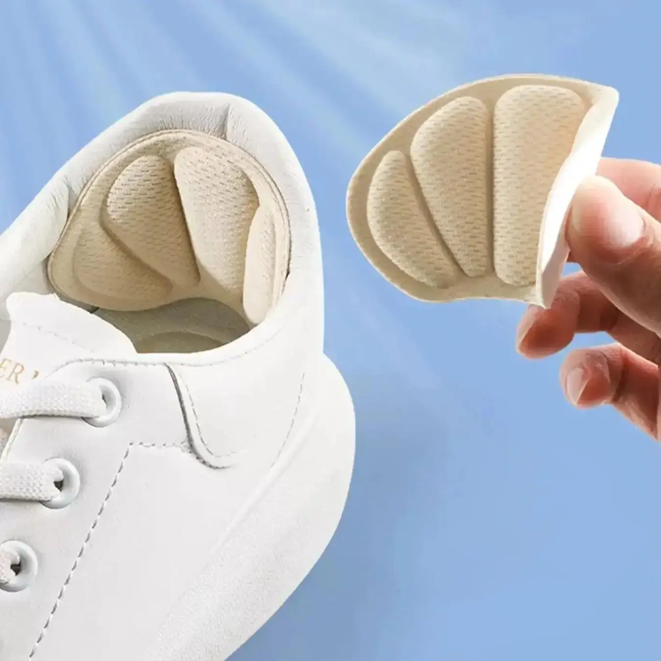 4 Pair Multifunctional Mesh Heel Cushion, Self-adhesive Non-slip Shoe Heel Pad, Heel Liners, Heel Inserts for Daily Used, Heel Protector for Women & Men, Foot Pads, Shoe Insole, Heel Pads For Shoes