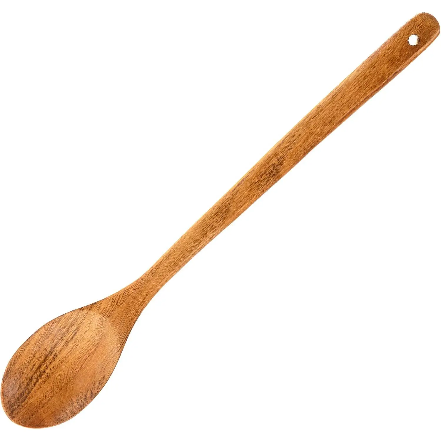 Wooden Mixing Spoon, 16.5“ Long Handled Wooden Spoons for Cooking, Stirring