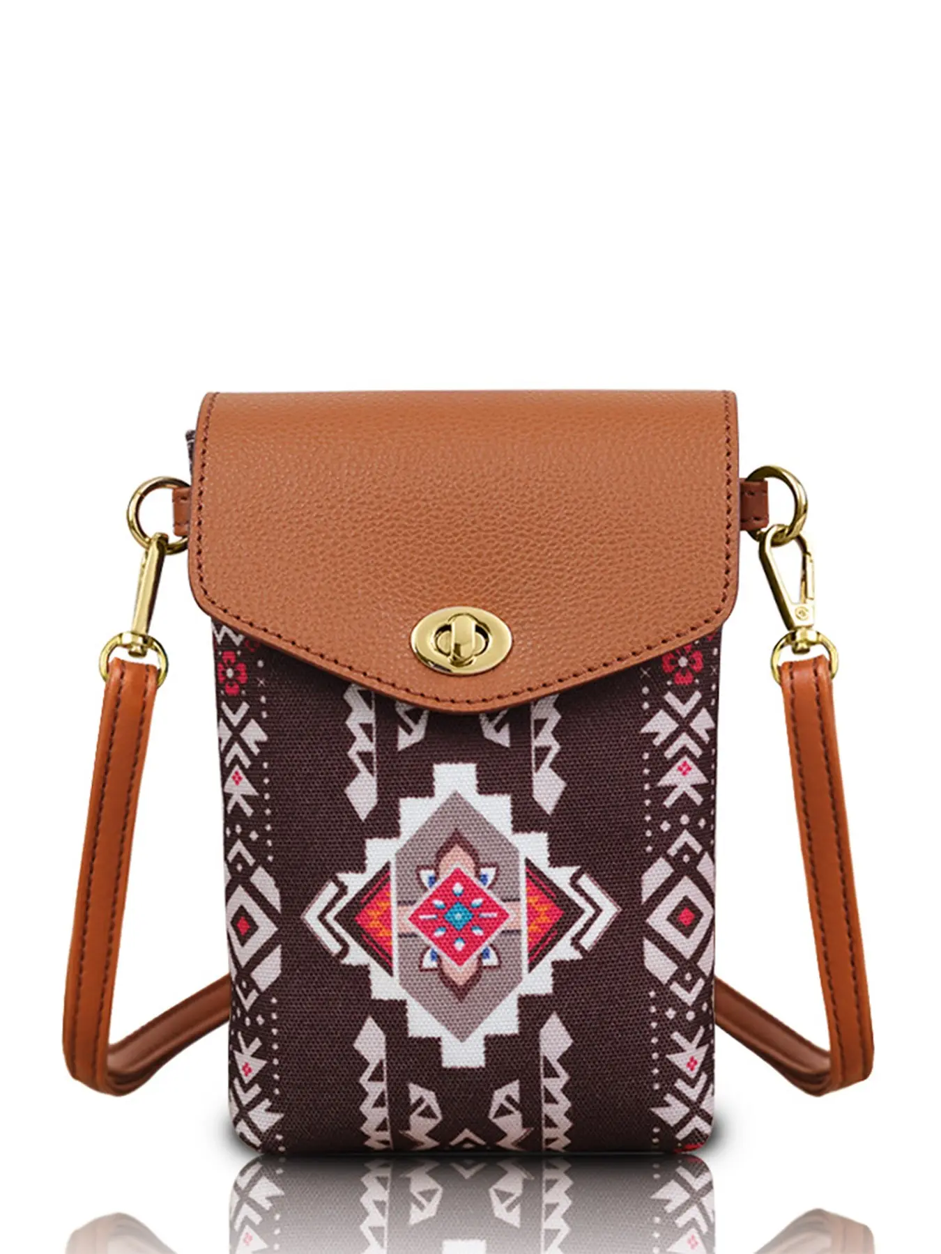 Vintage Bohemian Style Phone Bag, Small Square Crossbody Shoulder Bag for Women, Unique and Versatile Fashion Accessory