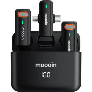 Wireless Lavalier Microphone with AI Noise Reduction & Voice Changer-Plug-and-Play, Mini Portable, Wireless Transmission for iPhone/Android Vlogging, Interviews & Live Streaming