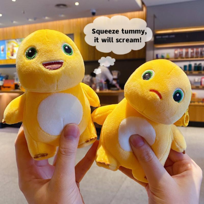 Milk Dragon Little Dinosaur Pendant Plush Toy Fashione Lifelike Keychain Pendant Toys Funny Soft Decorate Couple Girl Kids Gift