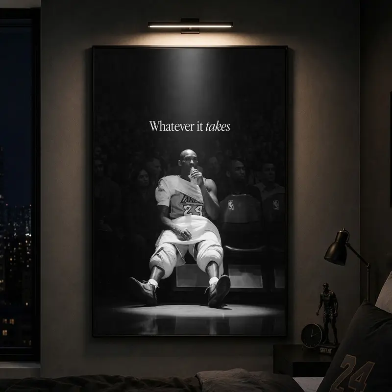 Kobe Bryant Whatever It Takes Poster, Mamba Mentality Art, Black and White Gym Decor, Basketball Wall Art, Sports Wall Art, Basketball Fan Gift