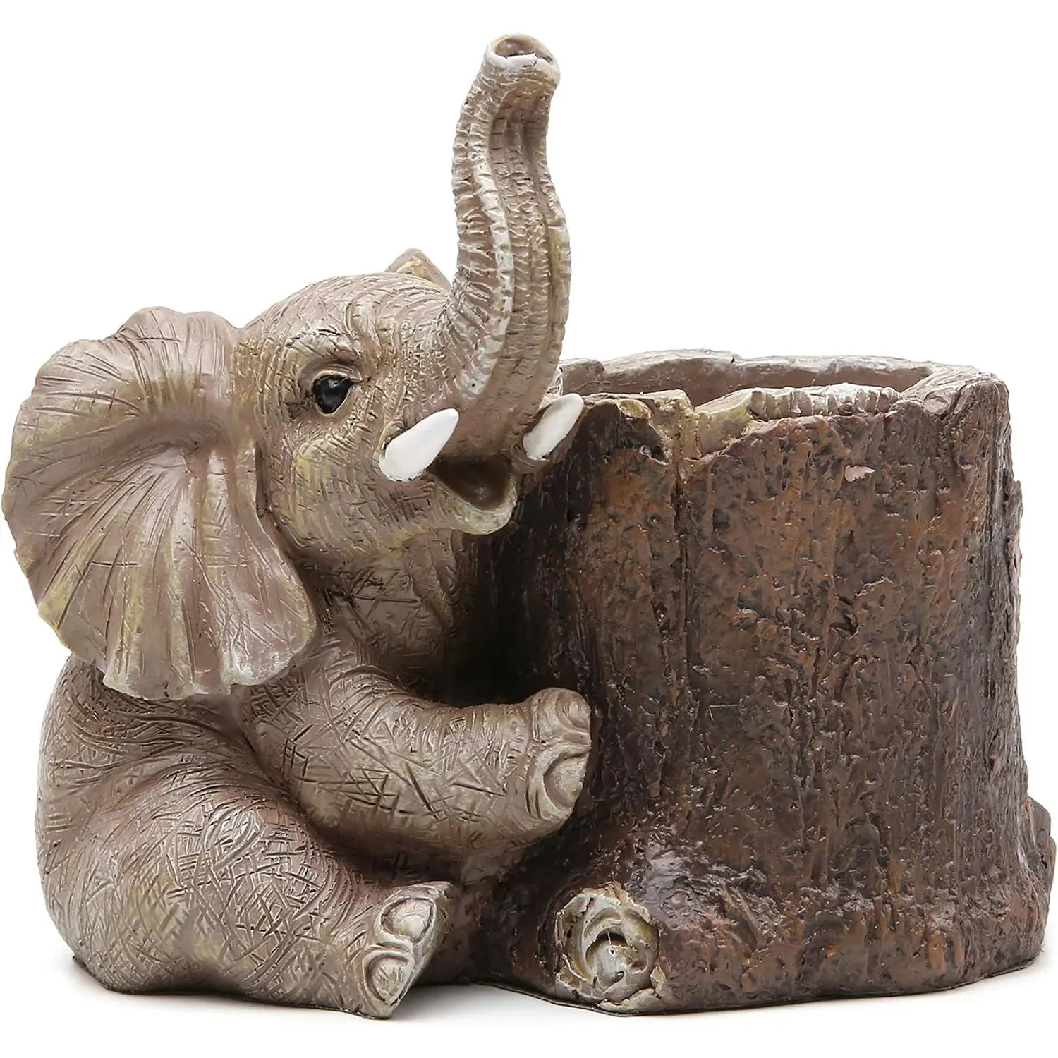 Elephant Pen Holder, Cute Elephant Desk Organizer, Creative  Pen Cup for Office Desk Decor, Graduation Present, Gifts for Teacher Women Men Elephant Lovers