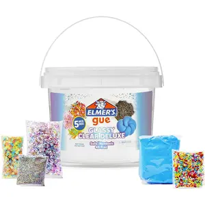Elmer's Gue Premade Includes 5 Sets of Slime Add-ins, 3 Lb. Bucket, Glassy Clear