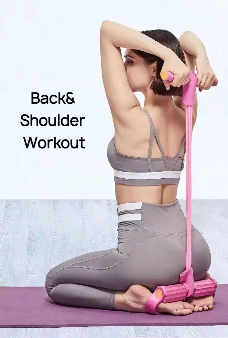 6-Tube Pedal Resistance Band, Portable Elastic Exercise Tube for Home Gym, Full-Body Workout & Fitness Training