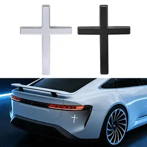 [ Hides Minor Scratches ] 1/2PCS Cross Sticker 3D Christian Car Exterior Decorative Sticker, Car Decor, Universal Car Accessories for Vehicle Motorcycle & SUV