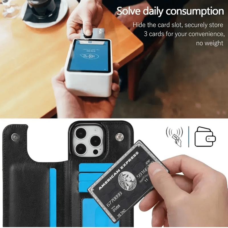 Phone Case: Fun emoji design, functional phone protective case with built-in card slots, can hold bank cards, transportation cards, and various other cards, making it an ideal birthday gift. Suitable for iPhone 17/16/15/14/13/12.