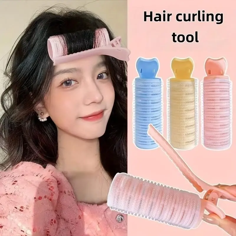 Bang Curler Set with Clip-Style Hair Clips, Supports Voluminous Styling, Root Lifting Function, Portable Bang Curler, Essential DIY Hair Accessory