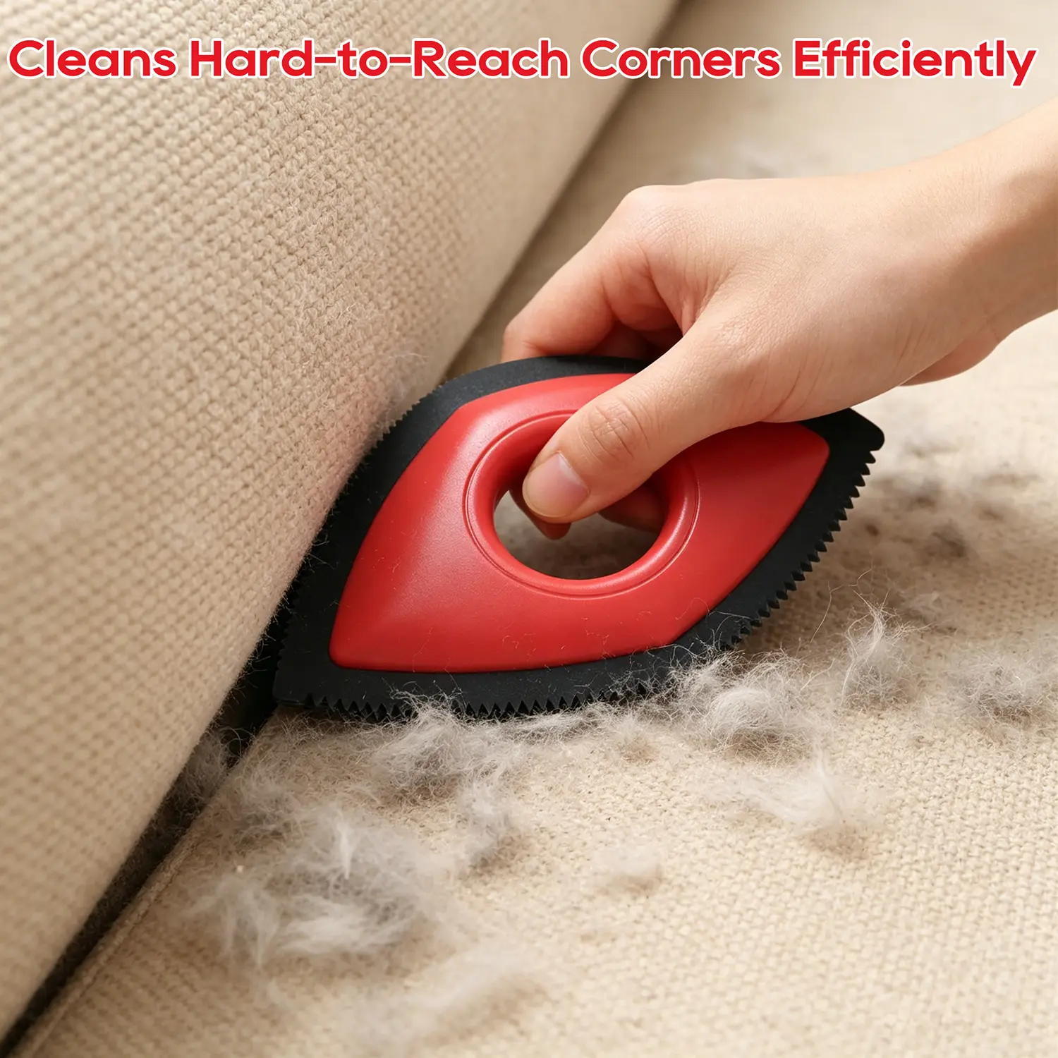 Portable Pet Hair Remover Brush Multi-Serrated Silicone Lint Remover Quick Fur Cutter for Sofa Couch Carpet Clothes Car Seat Cat Dog Hair Removal Cleaning Tool