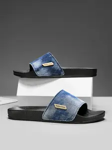 Men's Fashion Slip-On Sandals, Outdoor Indoor Multi-Use Comfortable Trendy Flip-Flops, Classic Luxury Flat Student Slippers