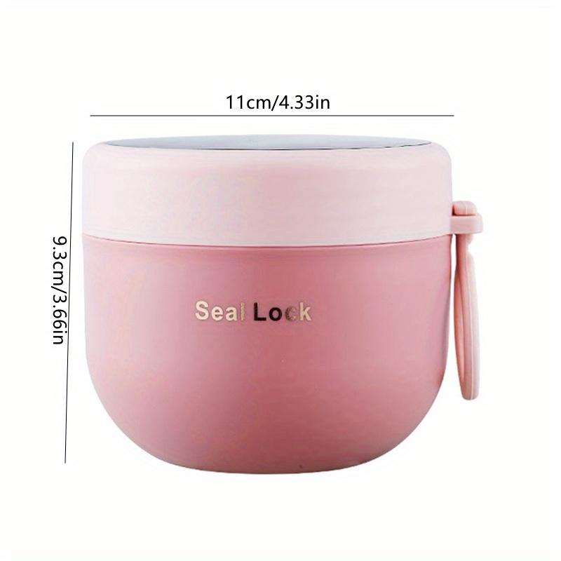 1 Pc 600 ML Plastic  Lunch Box Insulated Lunch Bag Food Warmer Soup Cup Bento Lunch Box