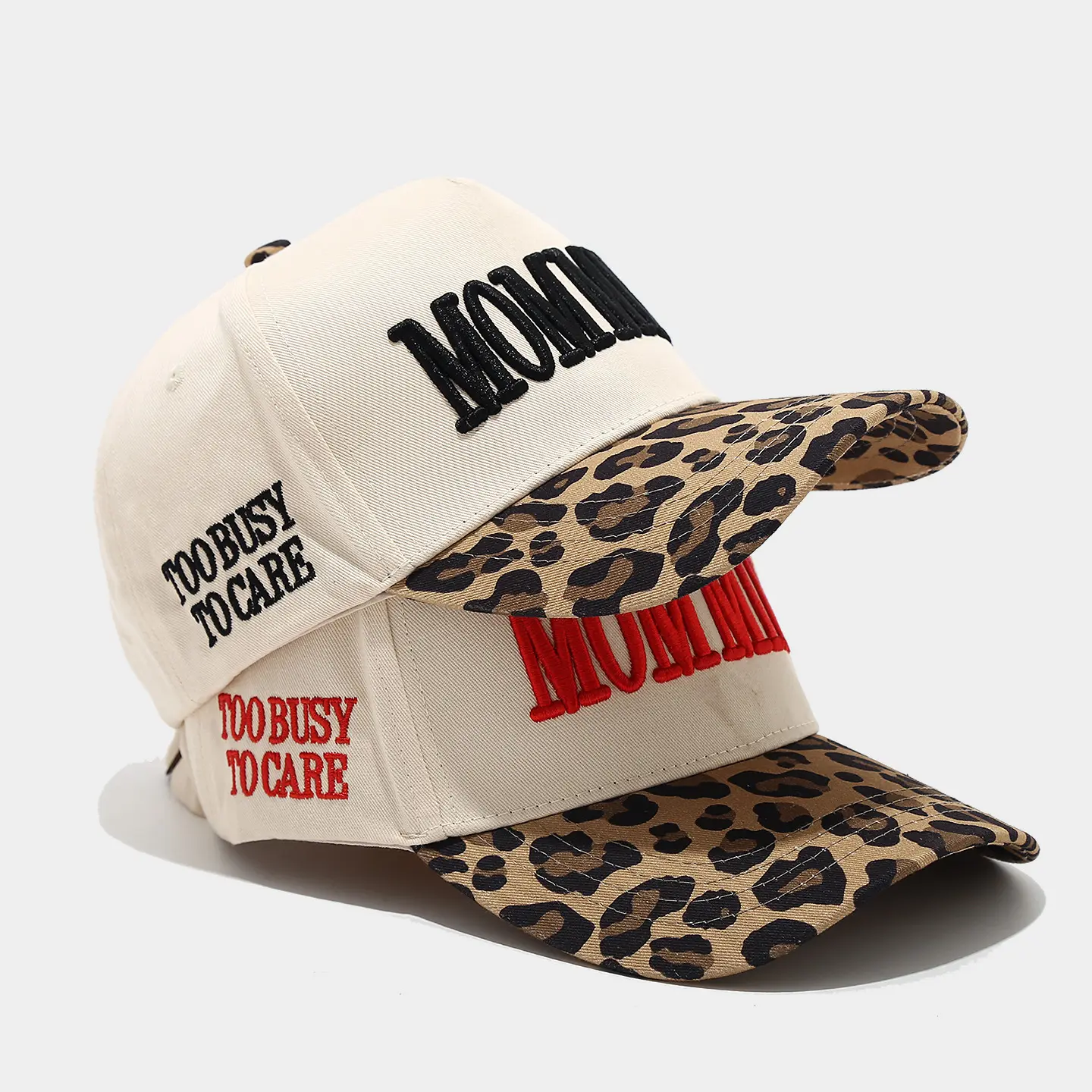 Main Character Energy Leopard Print Baseball Cap Y2K Viral Baddie Streetwear Hat Effortless Glamour "Too Busy To Care" Embroidered Aesthetic Visor tiktokshopbacktoschool