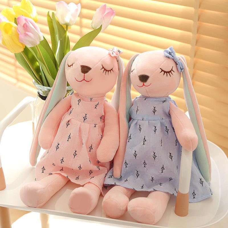 Cute Rabbit Design Plush Toy, 1 Count Soft Stuffed Rabbit Plushie, Cartoon Rabbit Doll, Birthday Gift for Kids, Home Decoration