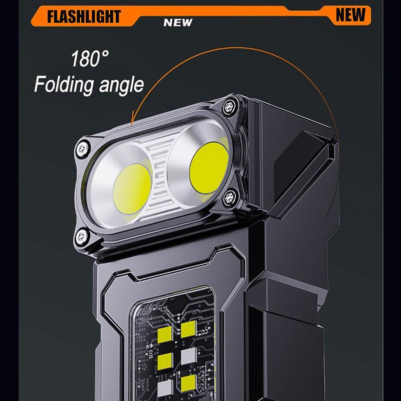 Magnetic LED Work Light, 1 Box Portable Outdoor Lighting Flashlight, Strong Light Charging Flashlight, Mini Long Beam Work Light, Super Bright Light for Car Repair & Outdoor