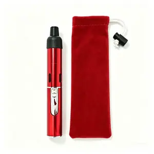 Portable Red Pen Lighter with Ventilation Holes, Ergonomic Refillable Butane Lighter for Daily Use (Gas Sold Separately)