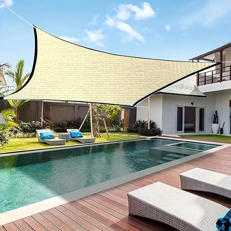 1pc Rectangular Sunshade Net, Breathable Square Shade for Lawn and Pool, 90% to 95% Shading Rate, Perfect for Outdoor Activities