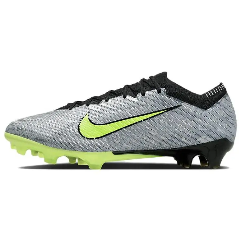 Nike Mercurial Vapor 15 Elite FG Soccer Cleats for Men – Silver and Green, Firm Ground Rubber Studs Verifiable, with credentials and supporting global authentication