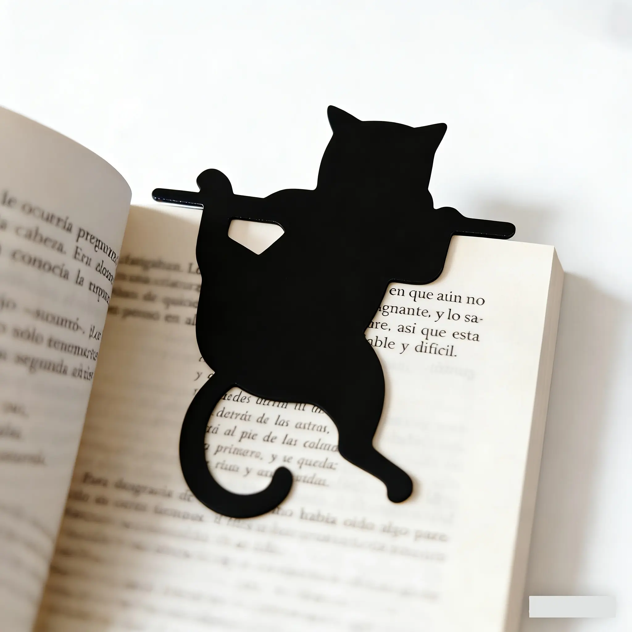 2pcs 3D Printed Cute Cat Bookmark, Kawaii Cat Page Marker, Funny Reading Accessory, Gift for Students, Teachers, Cat Lovers