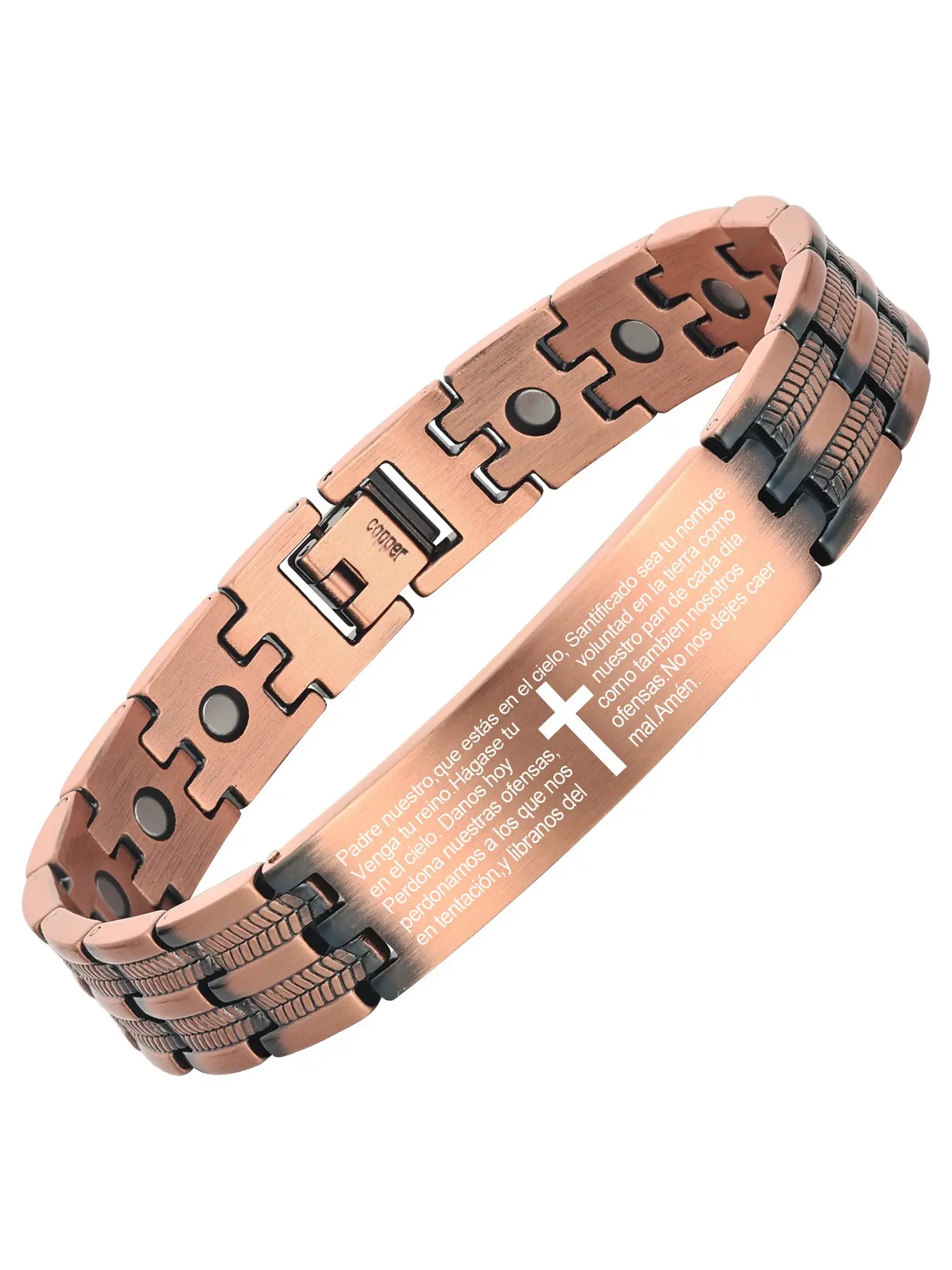 Adjustable Magnetic Copper Bracelets, Fashionable Jewelry for Women & Men, Trendy All-match & Exquisite Jewelry for Birthday Gift, Adjustable Slider Bracelets, Bible Verse Bracelet, Inspirational Bracelet