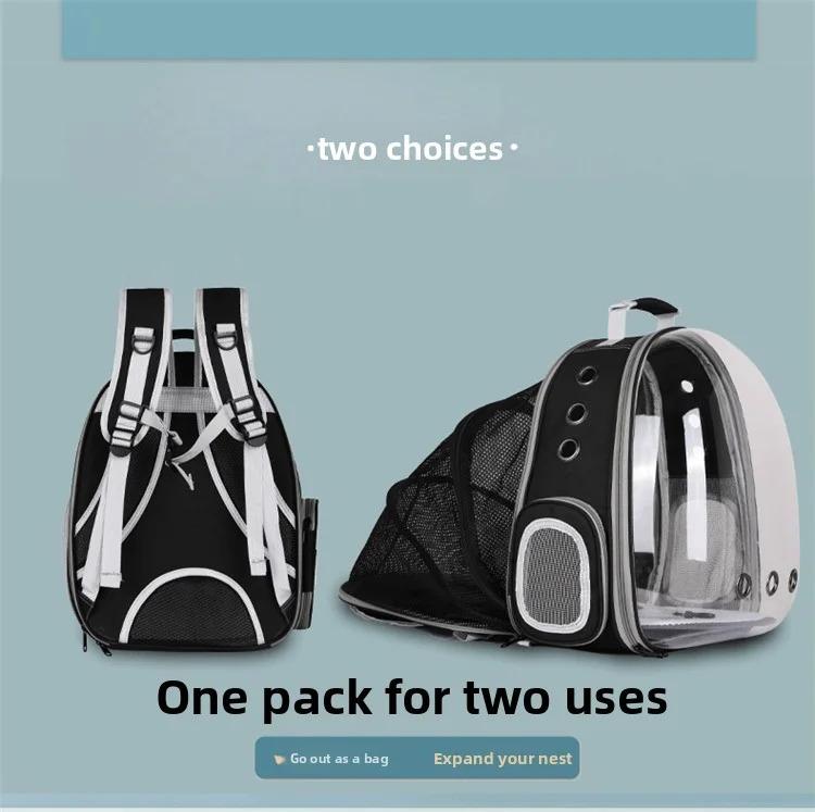 Cat Dog Carrier Backpack Expandable Breathable Mesh Portable All Seasons Travel Hiking Camping Outdoor Pet Backpack for Small Medium Cats Dogs Easy to Wear Comfortable Pet Travel Bag
