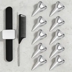 12-Piece Hair Styling Set, Hair Styling Kit, Includes Hook-Tip Comb, Professional Silicone Wrist Strap, 10 Finger Claws, Ideal for Salons