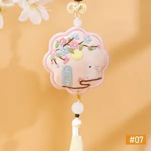 DIY Embroidery Amulet Handcraft Needlework Cross Kit Cotton Embroidery Safety Gifts For Family Friends Yushou
