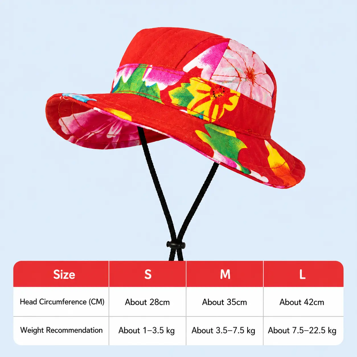 Bucket hat red flower-2-Pack