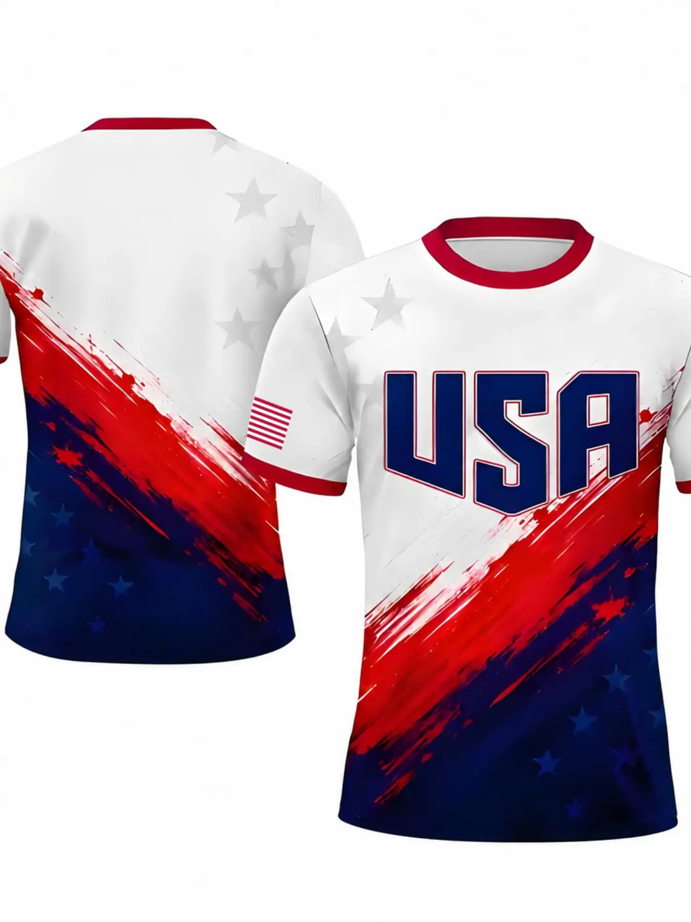 Men's Soccer Jersey, Usa Canada Mexico Football Shirt, Team Apparel, Fan Clothing, Game Day Gift, Sporty Long Slim-Fit Tee