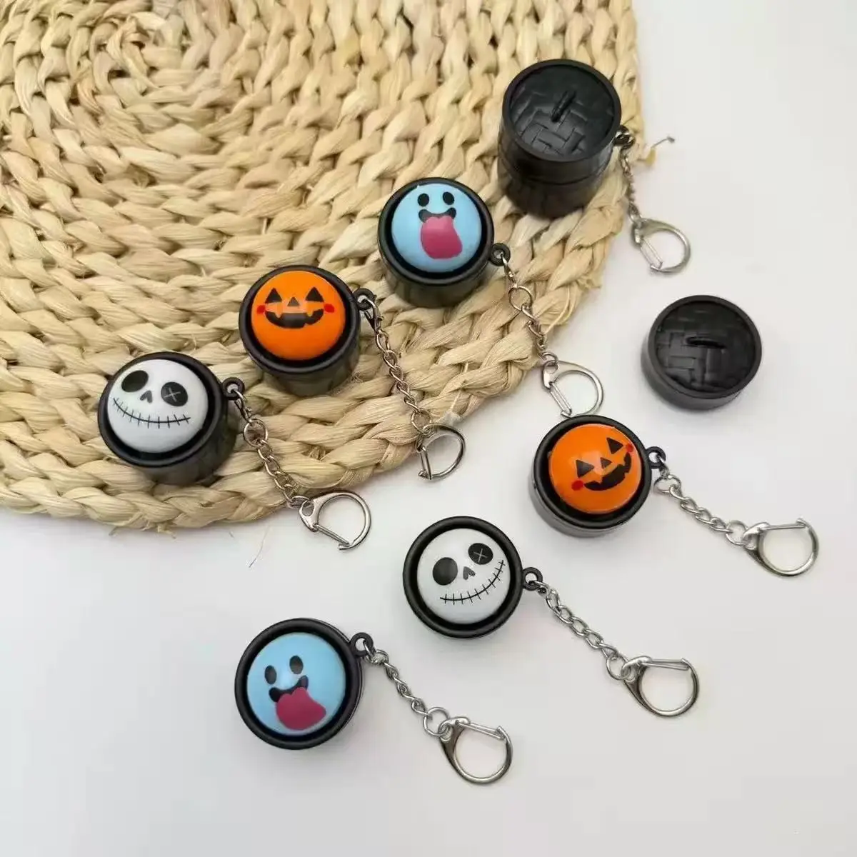 Halloween Keychain Soft Gel, Stress Relief Button, Colorful Halloween Gift, Bag Accessory, Decorative Hanging Ornament