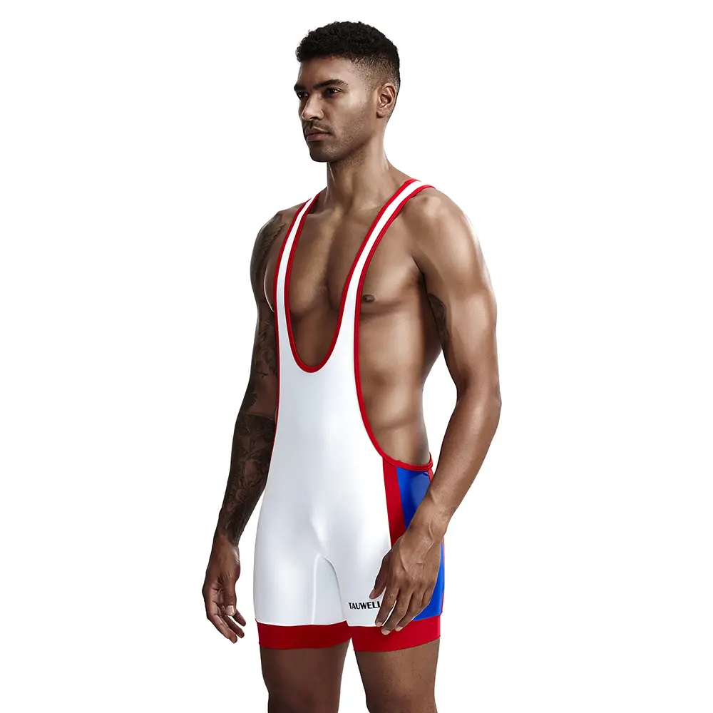 Bodysuit Vest – Men's Cycling Bodysuit, Fitness Wrestling Singlet, Weightlifting Compression Suit