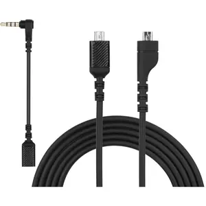 Arctis 3/5 Cable, Aux Cord Replacement for SteelSeries Arctis 3/5/7, Pro, Pro + GameDac Headset - Detachable Audio Cable, 5ft