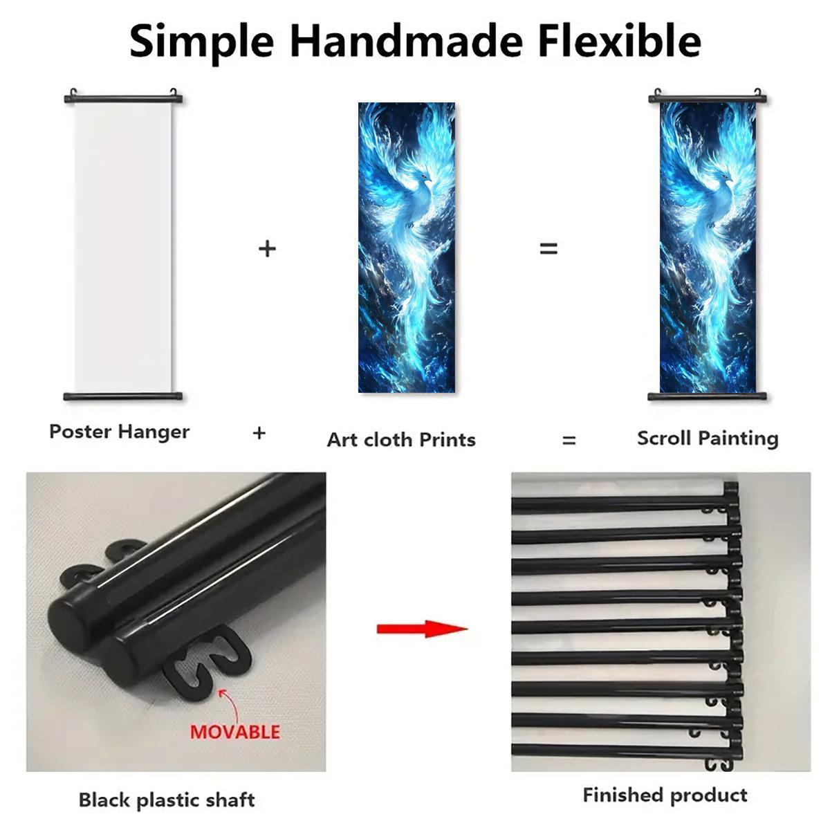 Creative Phoenix Pattern Wall Durable Decorative Tapestry Wall Mural, 3 Counts/set Modern Art Wall Decor, Wall Hanging Decor for Home Living Room Bedroom