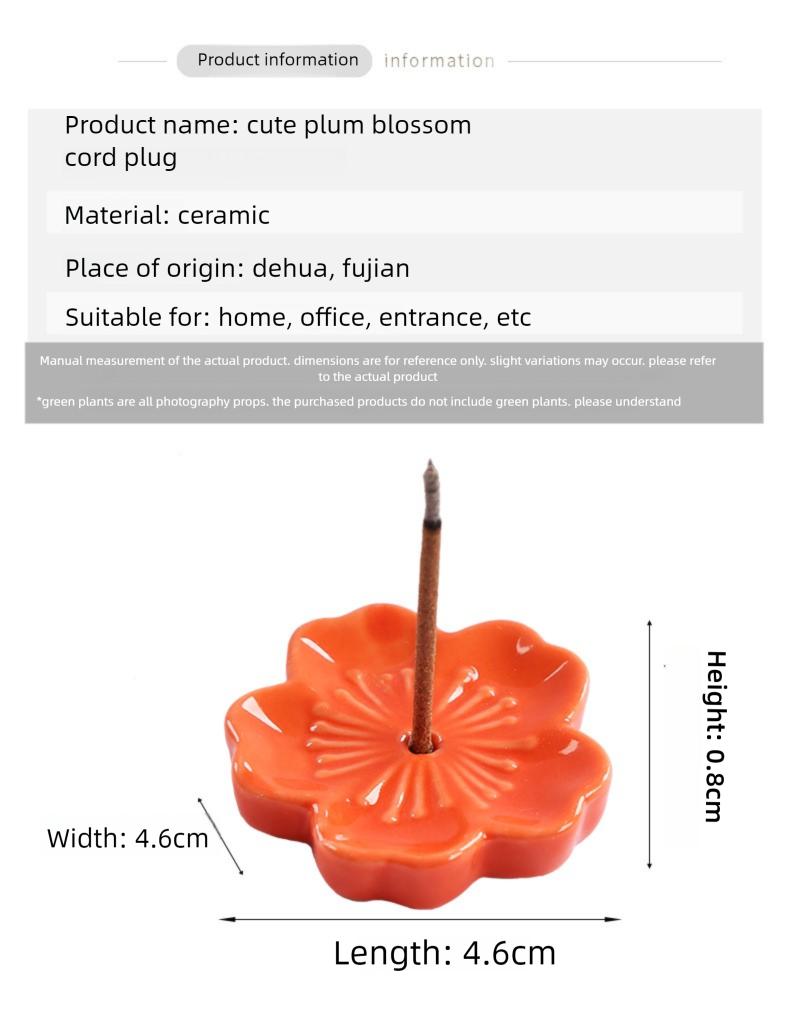Cherry Blossom Mini Incense Holder & Tray for Sandalwood & Agarwood Sticks - Decorative Design incense stick