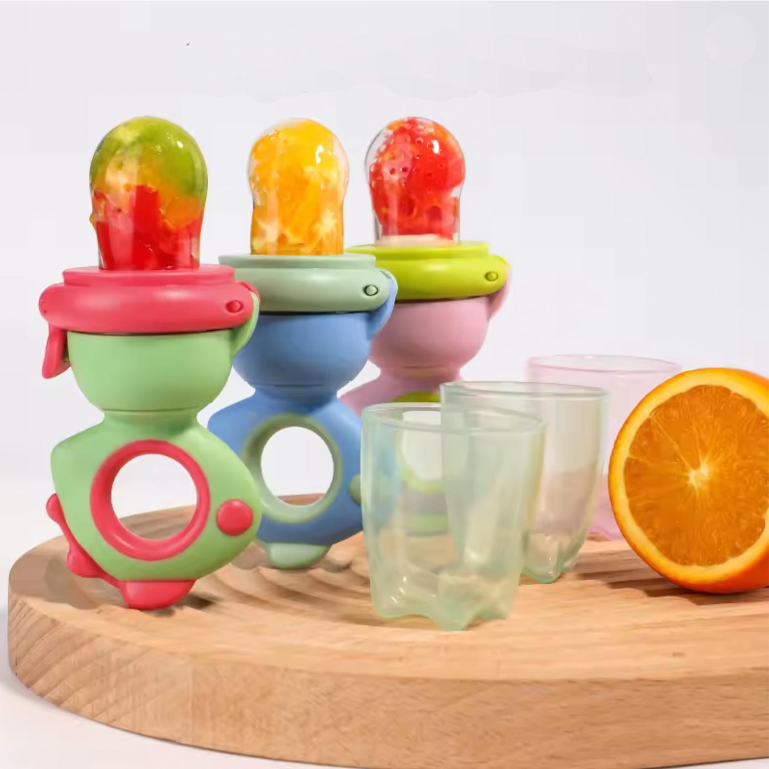 Silicone Fruit Teether, 1 Piece Rotating Push Type Fruit Feeder, Baby Fruit Feeder Pacifier, Baby Fruit Teether, Baby Food Supplement Feeder, Baby Teething Toy, Feeding, Cute, Newborn