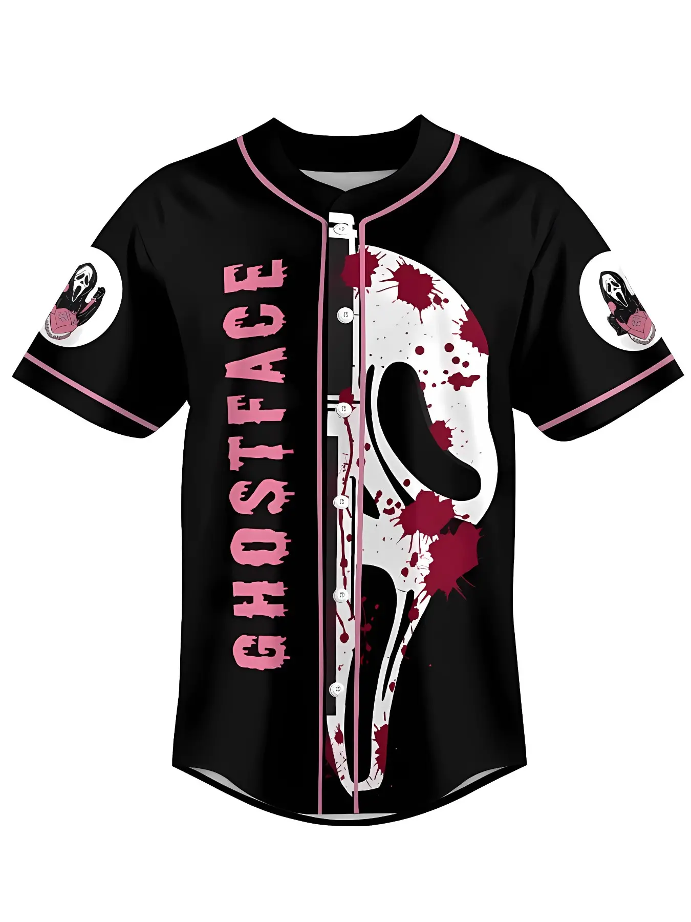 Ghostface Scream jerseys, Gothic jerseys, Fashion jerseys, No YouHang Up Horror Movie Village shirts, bizarre unisex styles, soft touch, fashionable single item couple outfits perfect gifts, versatile for daily use