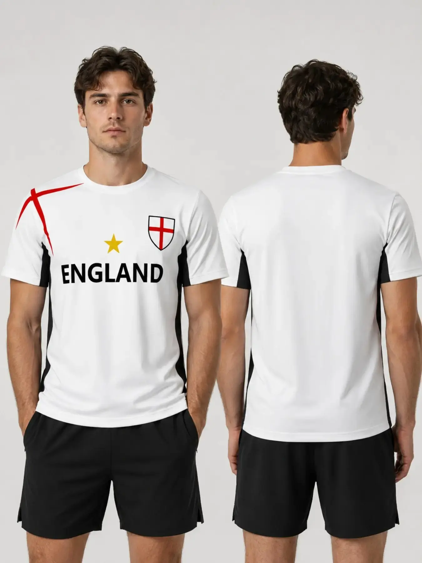 2026 New England Adult Soccer Team Summer Jersey, Breathable Quick-Dry Football Shirt, Neutral Casual Short Sleeve T-Shirt, Outdoor Sports Top