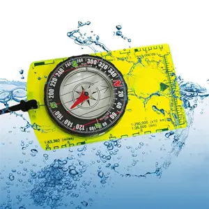 Waterproof compass, outdoor gadget for navigation, hiking compass, camping orientation, backpacking, map reading compass, suitable for scouts and children