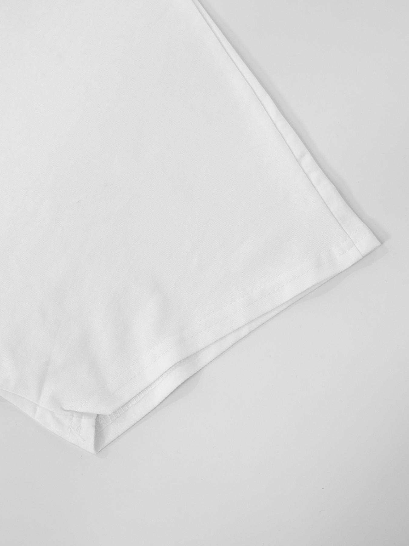 Women's Basic Solid-Color Round Neck Tee, Casual Loose Half-Sleeve T-shirt for Summer, Women's Top for Daily Wear