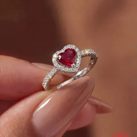Fashion Heart Zircon Ring for Women, Perfect for Dates, Engagements, Weddings, Parties, Daily Wear, Jewelry Gift for Girlfriend, Girl