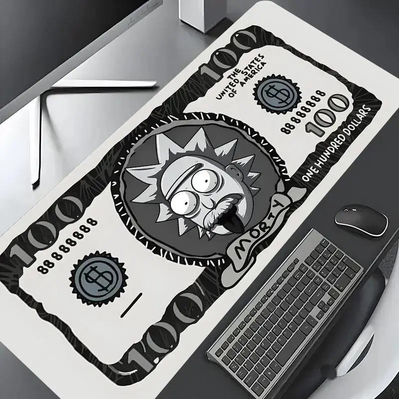 Spoofed Dollar Pattern Large Mouse Pad, 1 Count Aesthetic Desktop Decoration Protection Pad, Non-slip Lock Edge Work Pad, Gaming Desk Accessory, Suitable for Laptop, Desktop Computer Games Extended Large Gaming Desk Mouse Pad